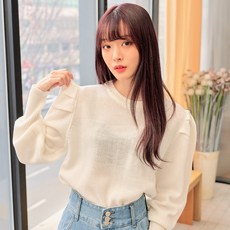 반에이크 여성용 봉봉 벌룬 니트