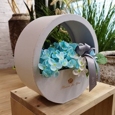 Decocomani假花牆面裝飾花籃, 藍色