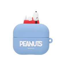 피너츠 피규어 에어팟 프로 케이스, 단일상품, 슬립 블루베리