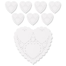 LivingDA Doily 心形紙 12.7cm 100p, 單色, 8套