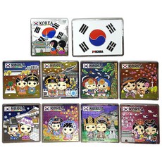  라베끄 한국 전통캐릭터 카드냉장고자석 10종세트 혼합색상 1세트 