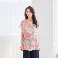 디노바시 여성용 인견 반팔 롱티셔츠