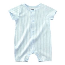 스타도어 순면 메쉬 풀스냅 반팔 롬퍼