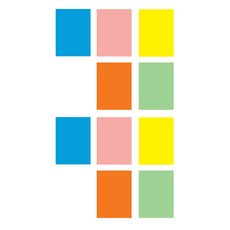 대원우드보드 칼라 에바폼 2T 490 x 330 mm, 하늘, 분홍, 노랑, 주황, 연두, 10개