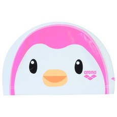 아레나 펭귄 아동 실리 코팅 수영모 AUAAL52, PNK