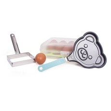 벅703 사각 계란틀 1구 + 계란케이스 15구 랜덤발송 + 미니 프라이팬 랜덤발송, 혼합색상, 1세트