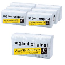 사가미 오리지널 0.02 라지 콘돔, 6개입, 7개
