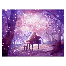 DIY 보석십자수 구슬/비즈/DIY키트, 숲속의 피아노, 1세트