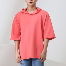 남자반팔후드티