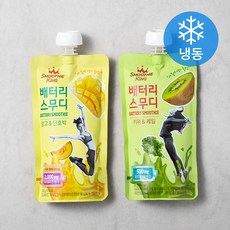 스무디킹 배터리스무디 망고 단호박 200g + 키위 케일 200g (냉동), 1세트
