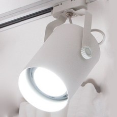플랜룩스 레일 1m + 확산형 LED 전구 15W 3p + 레일형 원통조명 3p 세트, 원통조명(화이트), 전구(주광색)