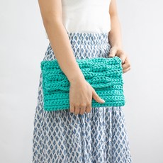 야나 르네상스 웨이브 클러치 뜨개질 DIY패키지, 1세트, 19 민트