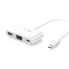  넥스트 USB C타입 3in1 Type C VGA PD지원 변환 컨버터, NEXT-JCA378 