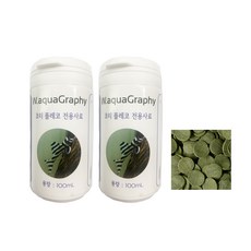 W.aquagraphy 코리 플레코 담수어 전용사료, 100ml, 2개