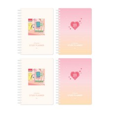 아이비스 6달 스터디 플래너 4p 세트 SP11469, 아이보리, 핑크