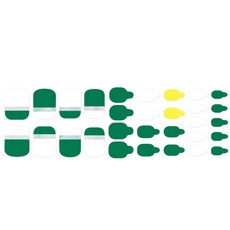 지니핀 그린피크닉 페디 스티커 FA00121, 그린피크닉(FA00121), 1세트