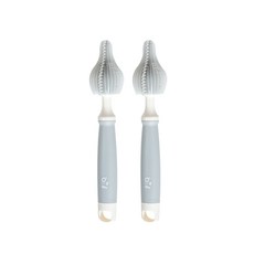 베이비앤아이 버블 실리콘 젖꼭지솔, 2개, 쿨그레이