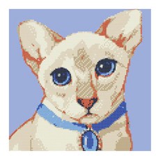아이러브페인팅 히트 DIY 보석십자수 30 x 30 cm, 러시안블루냥이, 1세트