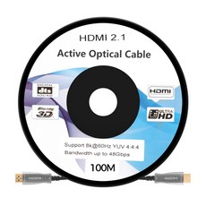 넥스트 HDMI to HDMI 2.1v 8K 광 모니터케이블 NEXT-7100HAOC-8K, 1개, 100m