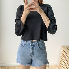 엔비룩 여성용 이즈크롭 긴팔티