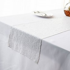 알럽홈 스팽글 컬러 파티 테이블러너, 화이트, 30 x 275 cm