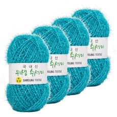 yarna 위생수세미 뜨개실, 711 마린블루, 4개 711 마린블루, 4개