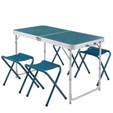 데카트론 캠핑 테이블 4인용 + 의자 세트, 혼합색상