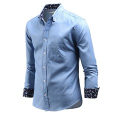 남자반팔청남방