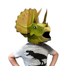 Action Dinomask 孩童恐龍面具 三角龍, 綠色