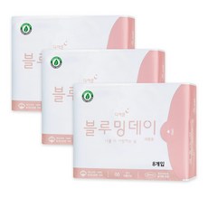 디어문 블루밍데이 오가닉인증 중형 생리대 날개형, 8개입, 3팩