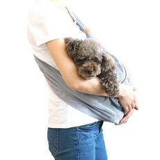 Parisdog 寵物外出單肩胸背包, 灰色的