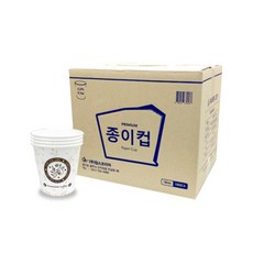 컵스코리아 무형광 프리미엄 일회용 종이컵 184ml, 1개, 1000개입