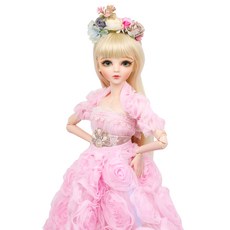 球形關節娃娃皇后花朵連身裙 60cm, 混色