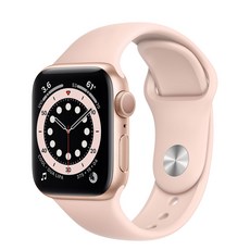 Apple 2020년 Watch Series 6 GPS 40mm Regular, Gold Aluminium(Case), Pink Sand(Sport Band)