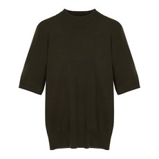 티렌 여성용 반넥 반팔 니트 풀오버 L204PWK905
