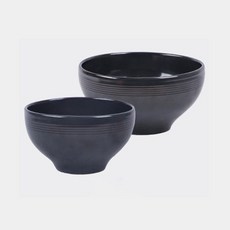 윤도자기 다인 공기대접 세트, 군청, 공기 + 대접, 1세트