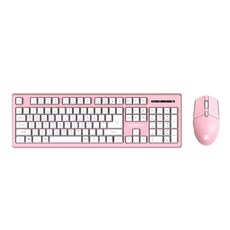 마이크로닉스 MANIC 무선 키보드 마우스 세트, 키보드(NX420), 마우스(NX420M), Pink