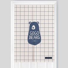 콩 케이리빙홈 네이비 파티션 커튼 + 봉 양문형 80 x 120 cm, TYPE 9