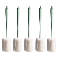 마켓감성 감각 디자인 텀블러 유리잔 스폰지 세척솔, 그린, 5개