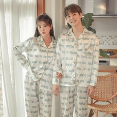 코코드림 커플용 화이트 올인 잠옷 세트 HX1921