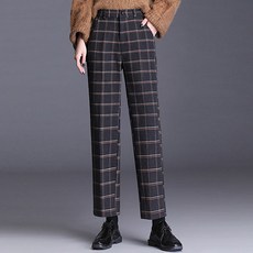 루나걸 여성용 코젯 모직 체크 팬츠
