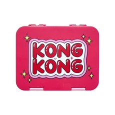 콩콩 그래픽 1단 도시락, 핑크, 1개