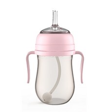 프띠아띠 PPSU 빨대컵 추형 200ml, 핑크, 1개
