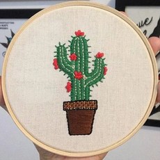 에이엘비 이지자수 DIY패키지 15cm, 1세트, 선인장2
