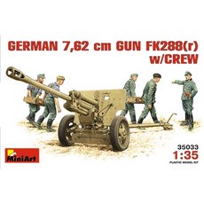 Miniart 德國槍 FK288 r w / Crew 塑料模型 7.62cm 1:35 35033, 1個
