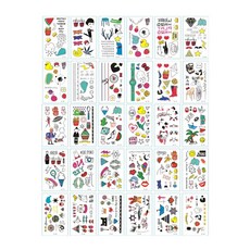 시나몬걸 컬러 타투 스티커 30종, J-컬러풀, 1세트