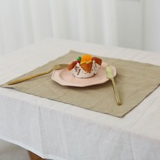 레브라이프 심플 퓨어 린넨 키친크로스 S, 샌드브라운, 1개