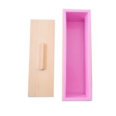 木製長方形肥皂模具 1kg L號+蓋子, 混色, 1套