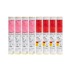 조이파티 웨딩폭죽 뉴플라워샤워 2종 x 4p 세트, 핑크, 레드, 1세트