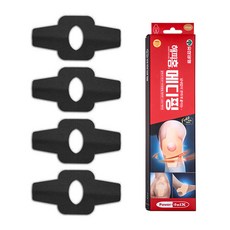 해피홈 파워풀엑스 메디핑 스포츠 테이프 다이아몬드 타입 4p, 블랙